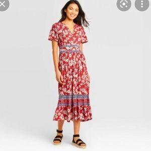 Knox Rose Red Floral Dress S